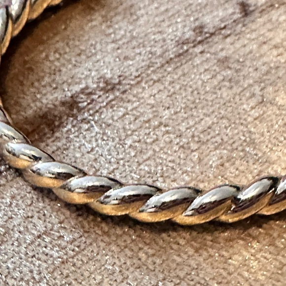 BANGLE BRACELETS Trio Bundle OPEN CUFF Gold and Silver Tone STACKABLE 5459 W - Picture 7 of 14